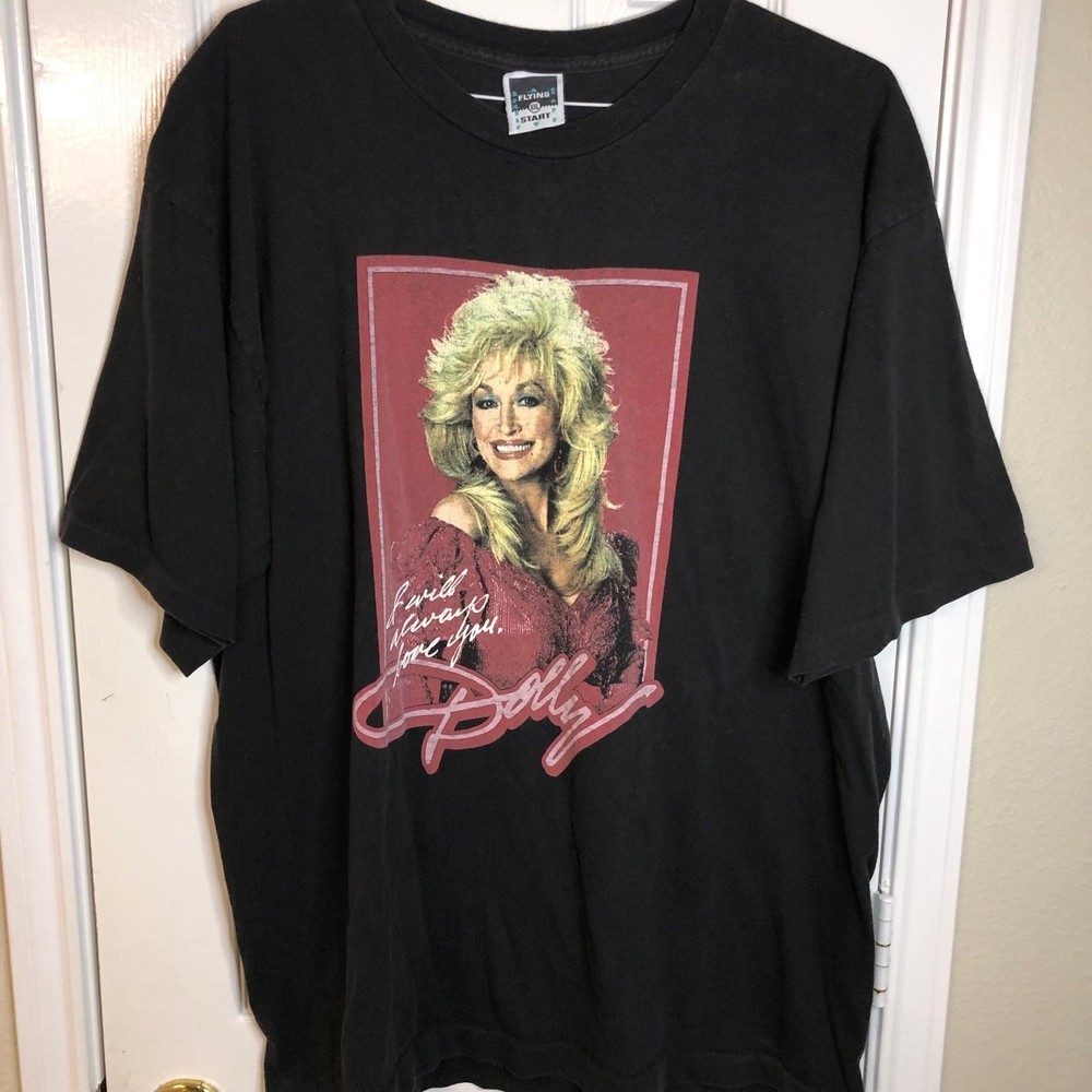 Vintage 90s Dolly Parton T Shirt Country Size XXL 2XL “I will always love you”